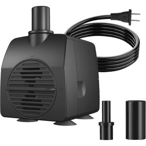 Submersible Pump 200GPH (800 L/H 15W) Ultra Quiet with Over Heating Protection 5.2ft High Lift for Fountains, Hydroponics, Ponds, Aquariums & More Submersible Pump 200GPH (800 L/H 15W) Ultra Quiet with Over Heating Protection 5.2ft High Lift for Fountains, Hydroponics, Ponds, Aquariums & More