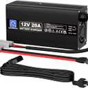 ECO-WORTHY 12V 20A Lithium Battery Charger 14.6V LiFePO4 Battery Charger with Quick Connector Automatic Smart & Maintenance for Deep Cycle Rechargeable Battery Boat RV