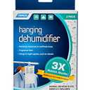 Camco 44286 Fragrance Free Hanging Dehumidifier-Convenient Hook Absorbs up to 3x Its Weight in Water, Reduces Moisture and Humidity in Closets and Tightly Confined Spaces, 2 Pack