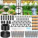 260FT Drip Irrigation System Kit, Automatic Drip Irrigation Kit with 1/2 inch Hose 1/4 inch Distribution Tubing and Accessories for Greenhouse, Yard, Lawn