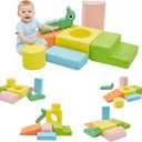 Climbing Toys for 1-3 Year Old,Toddler Climbing Toys Indoor, Baby Climbing Blocks, 7-Piece Soft Foam Climbing Blocks Set,Toddler Playtime Corner Climber Foam Play Gym for Climbing Crawling and Sliding