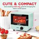 Dash Mini Toaster Oven - Sleek & Stylish - For Creative Homemade Treats - Compact, Space-Saving Design - adjustable temperature dial - Removable Baking Tray - Aqua