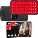 Red Light Therapy Belt for Back Waist: Cordless Rechargeable Infrared Red Light Therapy for Body Joint & Muscle Comfort 660nm & 850nm Portable Wrap for Home Office, Gifts for Mother's/Father's Day