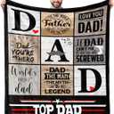 Dad Birthday Gift from Daughter, Christmas Birthday Gifts for Dad from Son, Fathers Day Presents from Kids, Cool Present for Daddy Who Wants Nothing, Soft Throw Blanket 60X50
