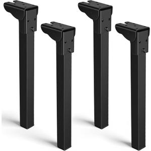 4 Pack 12" Folding Table Legs, Heavy Duty Metal Furniture Legs 12" Adjustable Replacement Desk Legs Furniture Feet for Camping Table, Computer Desk, Sofa