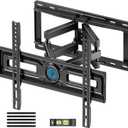 Pipishell TV Wall Mount, Full Motion Wall Mount with Dual Arms, Swivel, Extension for 26-65 inch Flat or Curved TVs up to 99 lbs, Max VESA 400x400mm, 3 Bracket Heights, Fits 12/16 Wood Studs, PIMF4