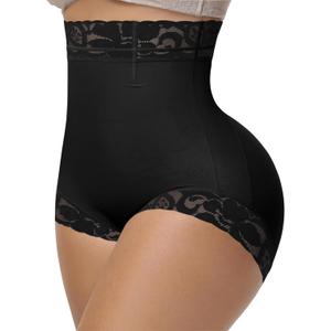 SHAPSHE Butt Lifting Panties Tummy Control Shorts High Waisted Shapewear Briefs Compression Underwear Women Faja Shorts (X-Small, Black)