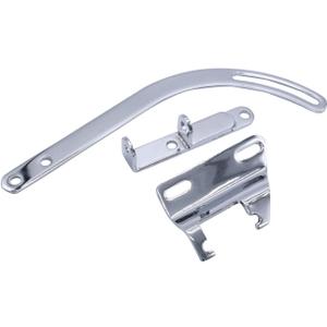 Small Block Chevy Alternator Bracket Kit Chrome, Compatible with Short Water Pump, 9254 9079 9008
