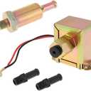 Electric Fuel Pump, 12V 4.5-7psi Universal Gas Diesel In-Line In-Tank Electric Fuel Pump With Installation Kit Metal Solid Petro Gasoline or Diesel Engine EP014 Standard Self Priming