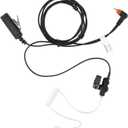 Translucent Acoustic Tube Earpiece PTT/Mic Compatible with Motorola Walkie Talkie (Compatible with SL300)