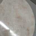 Elongated Toilet Seat Natural Wood Toilet Seat with Zinc Alloy Hinges, Easy to Install also Easy to Clean, Anti-pinch Marble Toilet Seat by Angol Shiold (Elongated, Beige Pink)