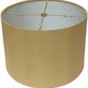 Royal Designs, Inc. HB-610-14AGL Shallow Drum Hardback Lamp Shade, 13 x 14 x 9, Antique Gold