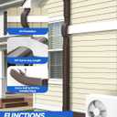 Mini Split Line Cover Set: 4" 17 Ft PVC Decorative Pipe Line Hide Cover Kit for Ductless Mini Split Air Conditioner, Central AC and Heat Pumps, Brown