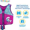 SwimSchool Kids Swim Trainer Vests for Toddlers Ages 2-6 Boys/Girls Multiple Colors/Styles Learn to Swim Floaties