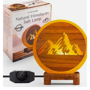 Pink Himalayan Salt Lamp with Dimmer &#8211; Handcrafted Miniature Mountain Desi