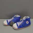 Gohom Sneaker Slippers for Women Plush Fashion Indoor House Slipper Boots Fabric Indoor House Bedroom Fashion Sneaker Slippers Boots Size 8 Blue and White