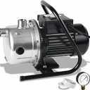 LANCHEZ 1.6 HP Portable Shallow Well Pump, 1500 GPH Stainless Steel Sprinkler Pump, 115V Water Transfer for Garden Draining and Lawn Irrigation