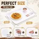 Kathfly 6 Pack 20" x 13" Serving Trays with Handles, Plastic Tray, White