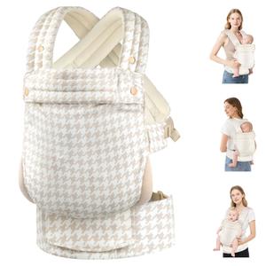 Baby Carrier Newborn to Toddler- Ergonomic, Cozy and Lightweight Infant Carrier for 7-40lbs,3 Carry Positions Newborn Carrier, White Houndstooth