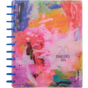 Happy Planner Disc-Bound Planner Jan.Dec. 2026, Includes 3 Extra Months and 2 Sticker Sheets, Big Size, 8.5" x 11", Dashboard Layout, Bright & Bushy