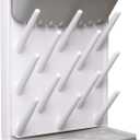 Ubbi Vertical Baby Bottle Drying Rack, Space Saving Countertop Drying Rack Baby Organizer, Gray