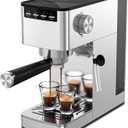 COWSAR 9 Bar Espresso Machine with Steam Frother - Compact Stainless Steel Coffee Machine for Latte and Cappuccino, Customizable Brewing Time Modes, Removable Water Tank