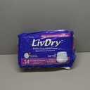 LivDry Adult XL Incontinence Underwear, Extra Absorbency Adult Diapers, Leak Protection, X-Large, 14-Pack