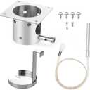 Stainless Steel Fire Burn Pot and Hot Rod Ignitor Kit for Traeger and Pit Boss,Camp Chef Pellet Grills, Heavy Duty Fire Pot Burner Pot Pellet Grill Replacement Parts with Ash Remover, Screws and Fuse