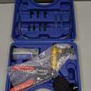 Orion Motor Tech Brake Bleeder Kit with Hand Vacuum Pump and Adapters, Brake Bleeding Kit for Brake Fluid Power Steering Fluid More, Vacuum Brake Bleeder Pump with Pressure Gauge (Blue)