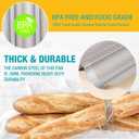 Baguette Pans for Baking 15" x 11", Carbon Steel 3 Loaf Nonstick Baguette Baking Tray for French & Italian Perforated French Bread Pan (2pack - Silver)