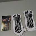 Lux Dual Grip Socks - Soccer Grip Socks for Men and Women. GripArray Performance & Comfort (Large, White)