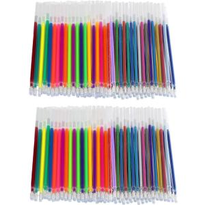 120 Unique Colors Gel Pen Refills - Glitter Metallic Pastel Fluorescence Neon, Pen Ink Refills for Adult Coloring Books, Scrapbooking, Drawing - 240 Refills (240 Refills)