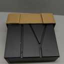 Decaller Metal Wall Mounted Mailboxes with Key Lock, Large Mail Box with Newspaper Compartment, Black, 13" x 14 2/5" x 4 1/5"