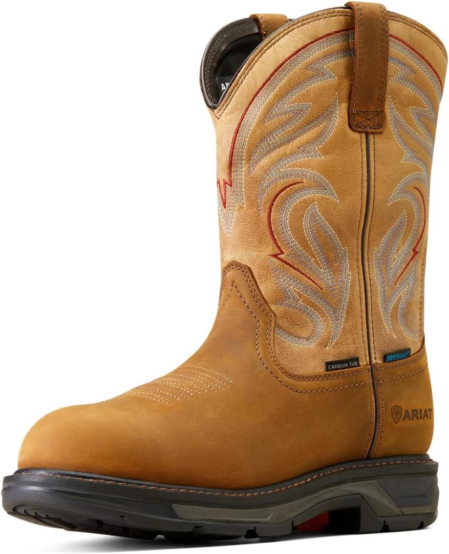 ARIAT Men's Workhog Xt Coil Waterproof Carbon Toe Work Boot Western (10 Wide, Distressed Brown/Bravo Brown)
