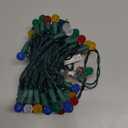 18.6Ft 50 LED Colorful Mini Globe String Lights G12 Ball Christmas Tree Lights for Small Tree Crafts Garden Fence Holiday Indoor and Outdoor Decorations, UL Certified, Connectable, Multi-Colored