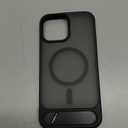 Magnetic Compatible with iPhone 13 Pro Max Case, [Built-in Invisible Kickstand][Compatible with MagSafe] [Military Grade Shockproof] Slim Translucent Matte Phone Case for iPhone 13 Pro Max 6.7" (Black)