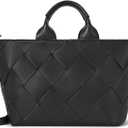 BOSTANTEN Woven Tote Bag for Women Top Handle Purses and Handbags Shoulder Crossbody Purse With Zipper