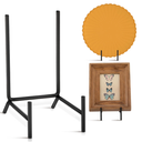 RattanView 2 Pcs Plate Holder Easel Display Stand  Metal Iron Picture Frame Holder Stand Black Tabletop Easels for Display Pictures, Decorative Plate, Book, Plaques, Photo, Tabletop Art (8 Inches)