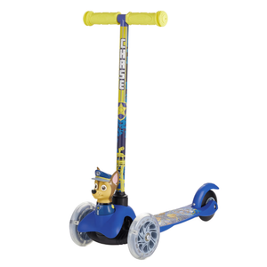 Paw Patrol Chase Ride-N-Glide Buddies 3D Toddler 3-Wheel Kick Scooter for Boys and Girls Ages 3 and Up, Blue, Chase