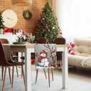 Christmas Red Bird Branch Table Runner Snowman Cardinal Burlap Table Runners, Winter Xmas Seasonal Coffee Table Center Decor for Home Kitchen Dining Party Indoor Outdoor 13x108 Inch