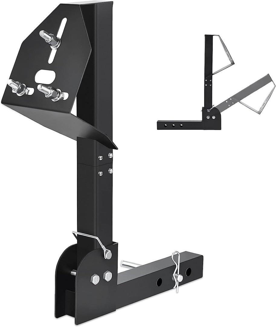 Trailer Hitch Spare Tire Carrier,Adjustable Hitch Spare Tire Mount for Truck with 2 Inch Receiver,Fits 4 & 5 & 6 Lugs Trailer Wheels 
