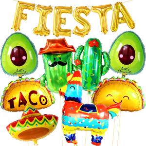 KatchOn, Huge 14 Pcs Fiesta Party Decorations - Taco Fiesta Balloons | Cinco De Mayo Balloons, Taco Party Decorations | Cinco de Mayo Decorations | Taco party Balloons