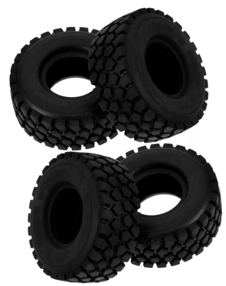 4 Pcs Toy Truck Tires Toy Car Wheels DIY Toy Wheels Wheels Car Toy Black