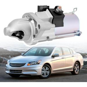 17960N Starter Motor Compatible with 2006-2012 Honda Accord 2006-2011 Honda Civic 2006-2014 Acura TSX 2006-2008 CSX 2007-2011 CR-V 2007-2011 Element 2.0/2.4L 12V 1.6KW 9-Teeth Clockwise