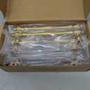 10 Pack 5 Inch Brushed Gold Cabinet Pulls Gold Cabinet Handles Gold Hardware for Kitchen Cabinets 2510 Drawer Dresser Cupboard Bedroom Bathroom