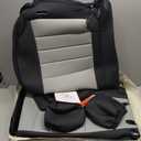 HKZ Custom Fit RAV4 Hybrid Car Seat Covers Set for 2019 2020 2021 2022 2023 2024 2025 Toyota RAV4 Hybrid Model Only LE,XLE,Limited,Woodland Edition,XLE Premium- 5 Seats Full Set Leather(Black&Grey)
