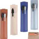 Thinp 4 Pcs Adjustable Pen Holder for Notebook, Pen Holder Strap Elastic Notebook Pens Holders PU Leather Pens Sleeve Pouch for Journal Planner Pencil Holders for Book Binder School Office Supplies