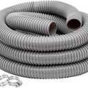 Dust Collection Hose 2 in × 20ft Heavy Duty Gray Flexible PVC Suction Pipe