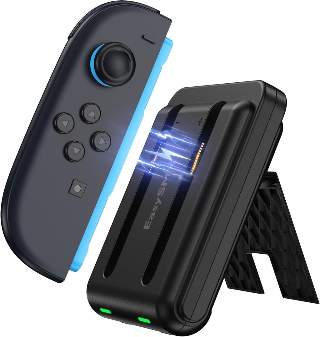 EasySMX Switch 2 Charger Dock for Joycons, 2 in 1 Charging Station for Joy-Cons Gaming Controller, Charging Dock for Switch2 with Type C 2 Port USB, Joycon Remote Docking Station Accessories Portable