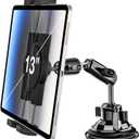 Heavy Duty Car Tablet Mount Holder - [Metal Arm] Dashboard Windshield Suction Cup Tablet Holder for Truck/Car Mount, for 4.7-13" Tablets Like iPad Pro Air, Mini, Galaxy Tab, Z Fold, Fire HD, iPhone